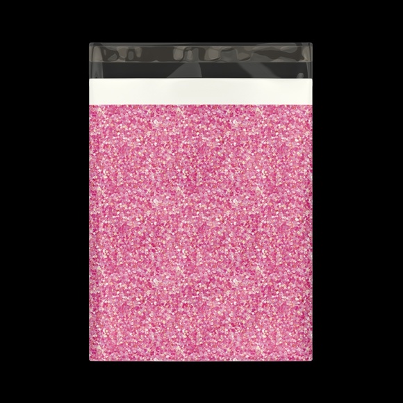 10”x13” pink confetti poly mailers 50 pk - Picture 2 of 3